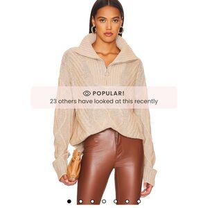 REVOLVE Beige Cowl Neck Sweater